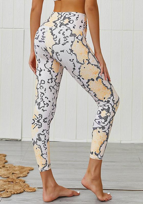 Snakeskin Print Yoga Set