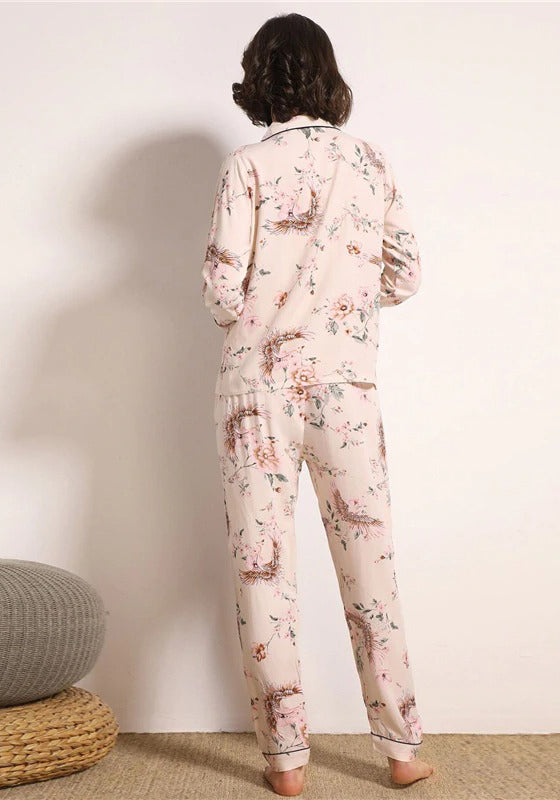 Multicolor Floral and Animal Print PJ Set