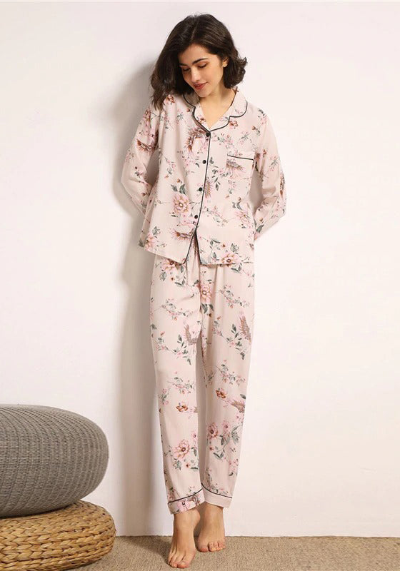 Multicolor Floral and Animal Print PJ Set