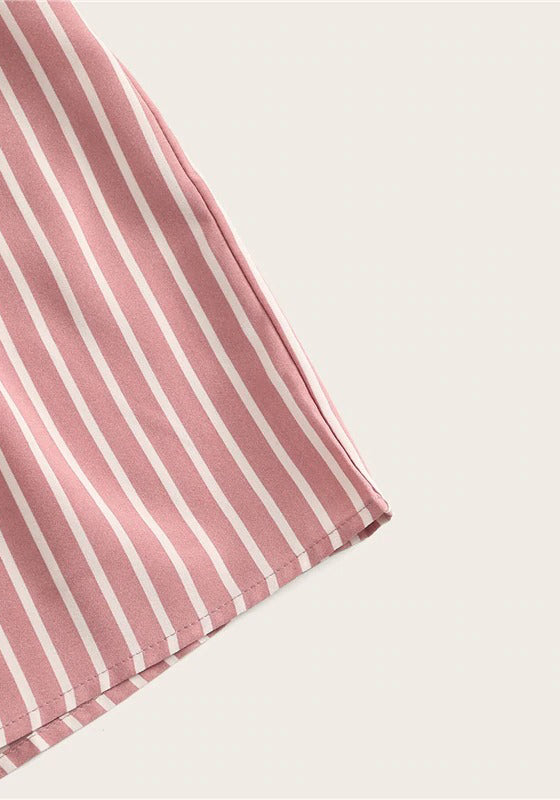 SHEIN Striped Wrap Cami Rompers