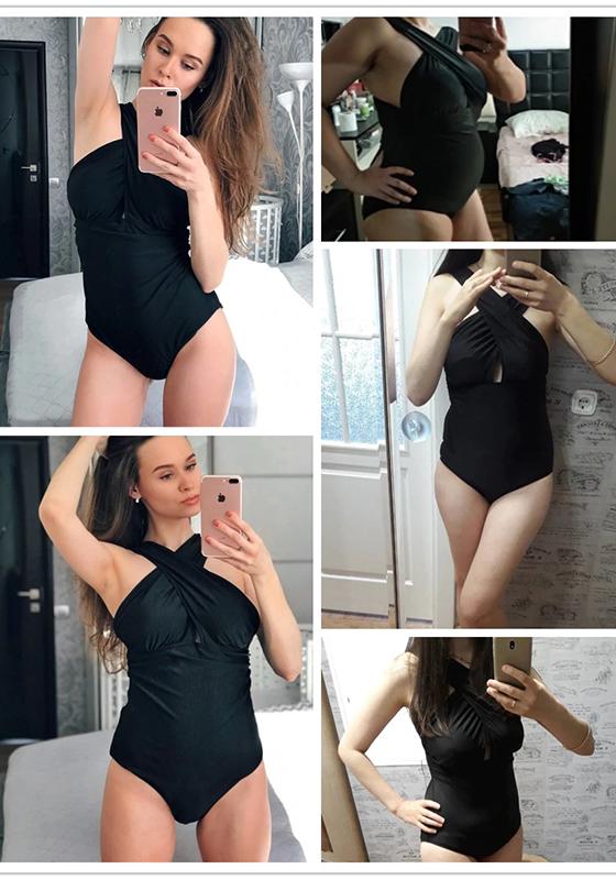 Black Deep Feelings Cross One-piece