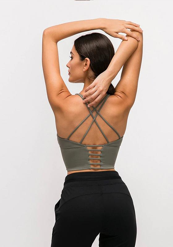 Spaghetti Cross Back Crop Top