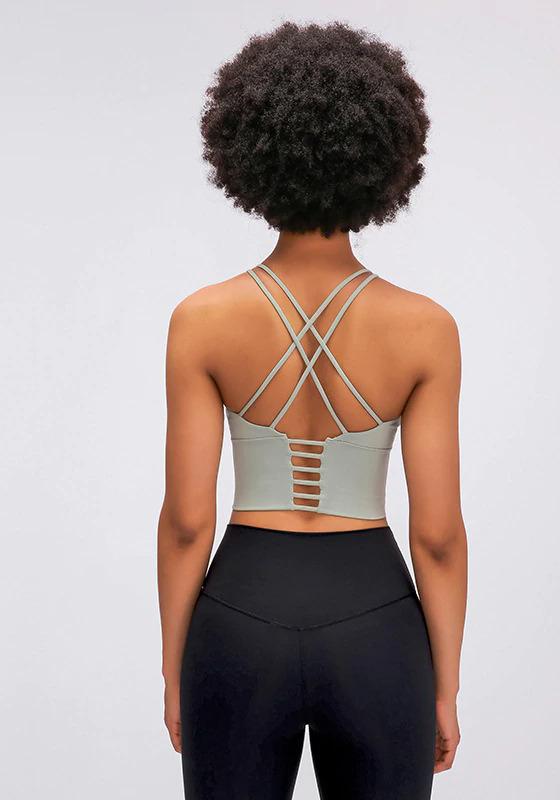 Spaghetti Cross Back Crop Top