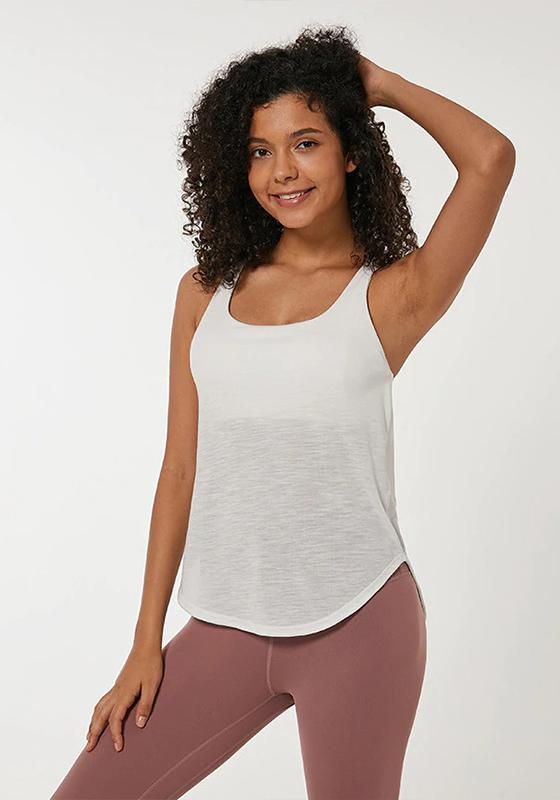 Curved Hem Gym Tank Top