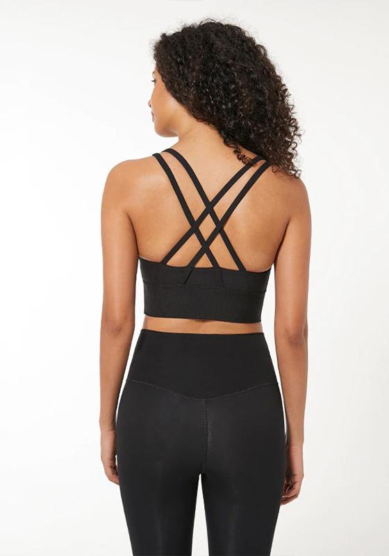 Ribbed Strappy Sports Bra