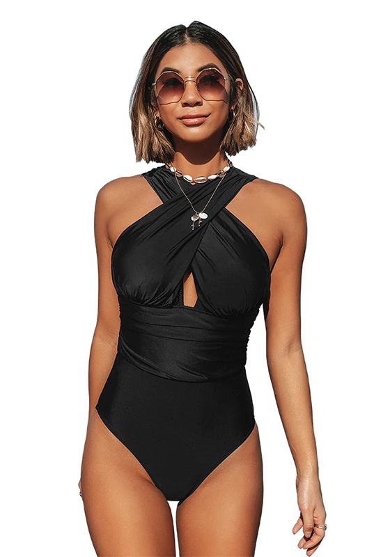 Black Deep Feelings Cross One-piece