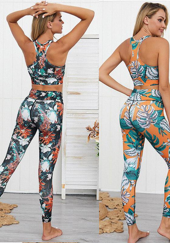 Pad Floral Fitness Set