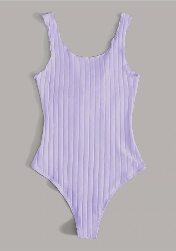 Tie Front Lettuce Edge Bodysuit