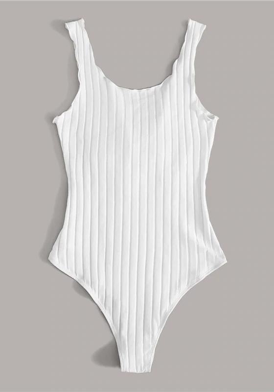 Tie Front Lettuce Edge Bodysuit