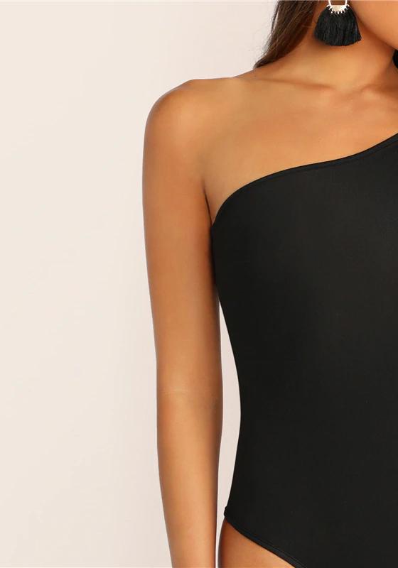 One Shoulder Form Fitting Bodysuit