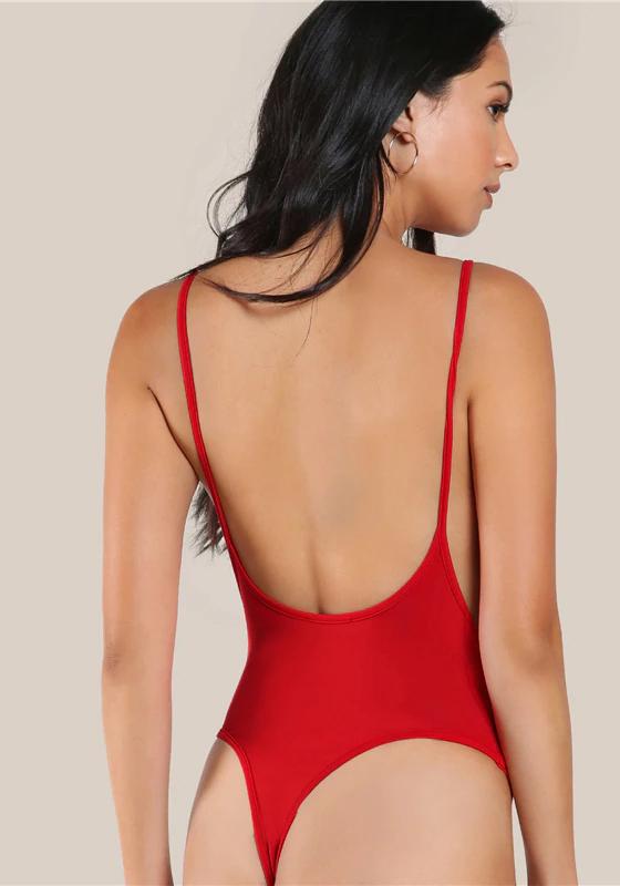 Backless Low Side And Back Bodysuit