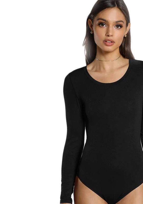 Scoop Neck Long Sleeve Bodysuit