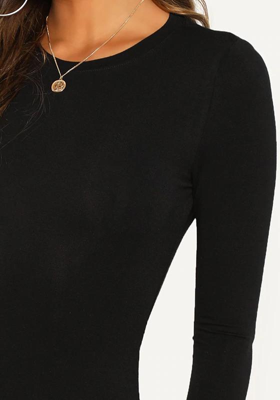 Scoop Neck Long Sleeve Bodysuit
