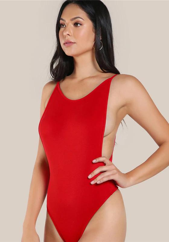 Backless Low Side And Back Bodysuit