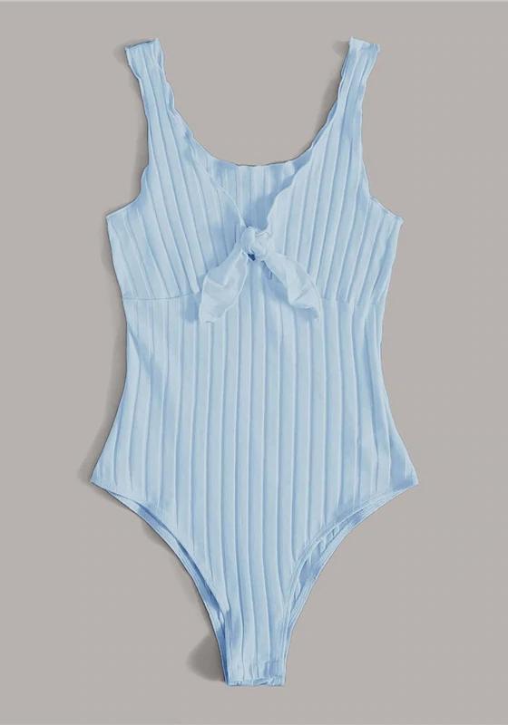 Tie Front Lettuce Edge Bodysuit