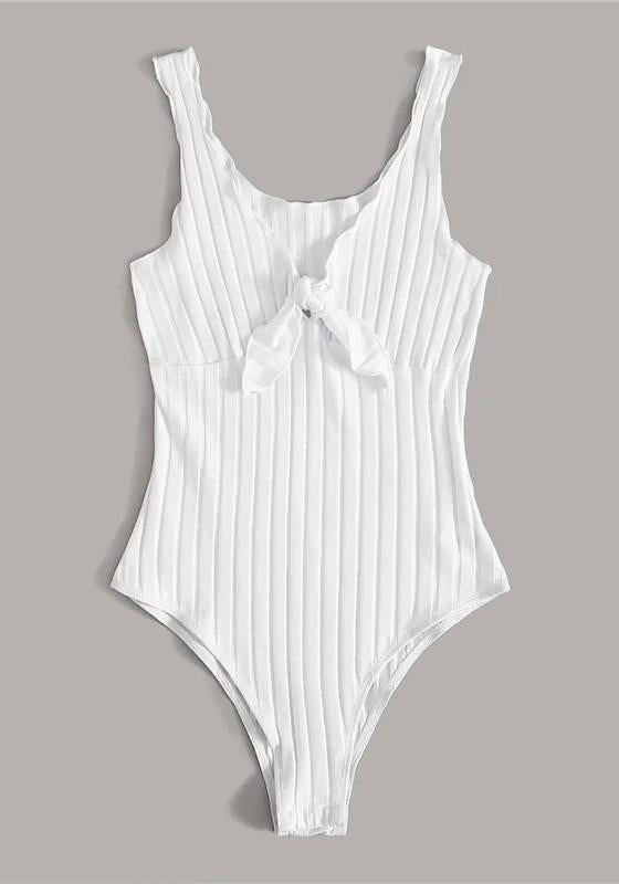 Tie Front Lettuce Edge Bodysuit