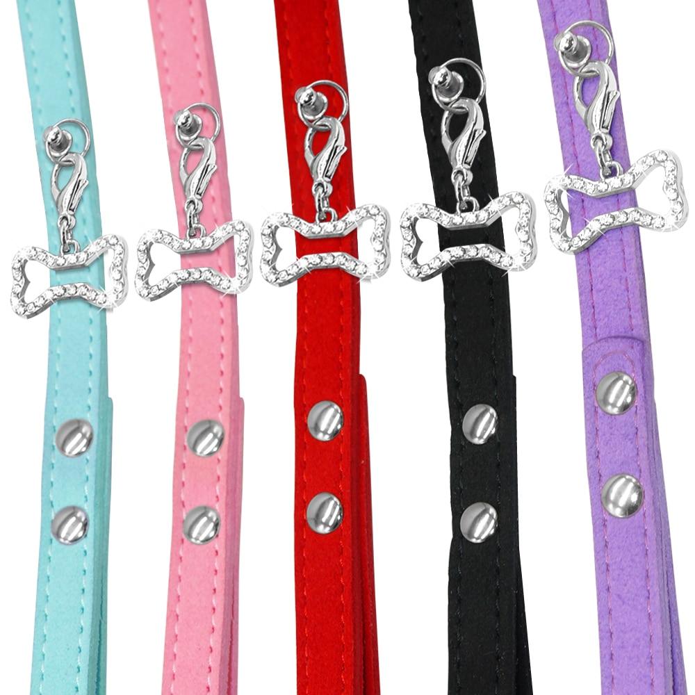 Small Dog Leash Soft Suede Leather Leash