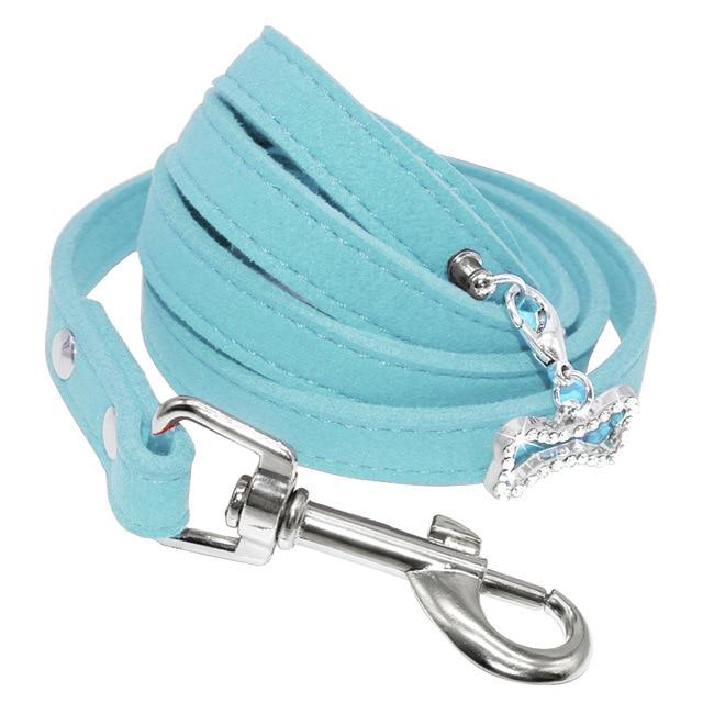 Small Dog Leash Soft Suede Leather Leash