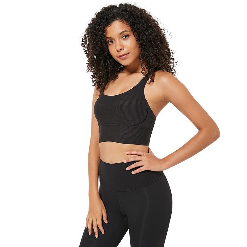 Ribbed Strappy Sports Bra