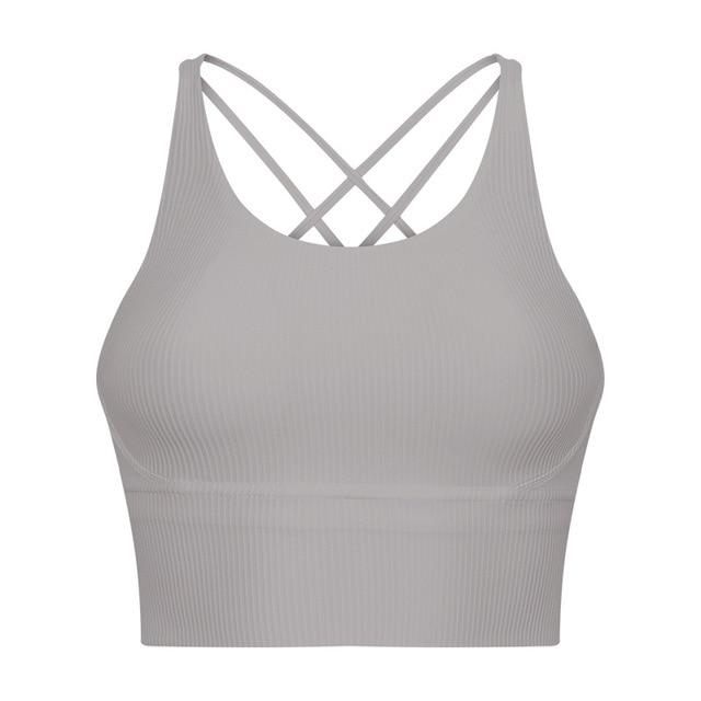 Ribbed Strappy Sports Bra