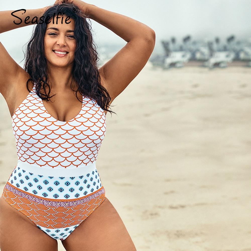 Fish Scales Printed One Piece