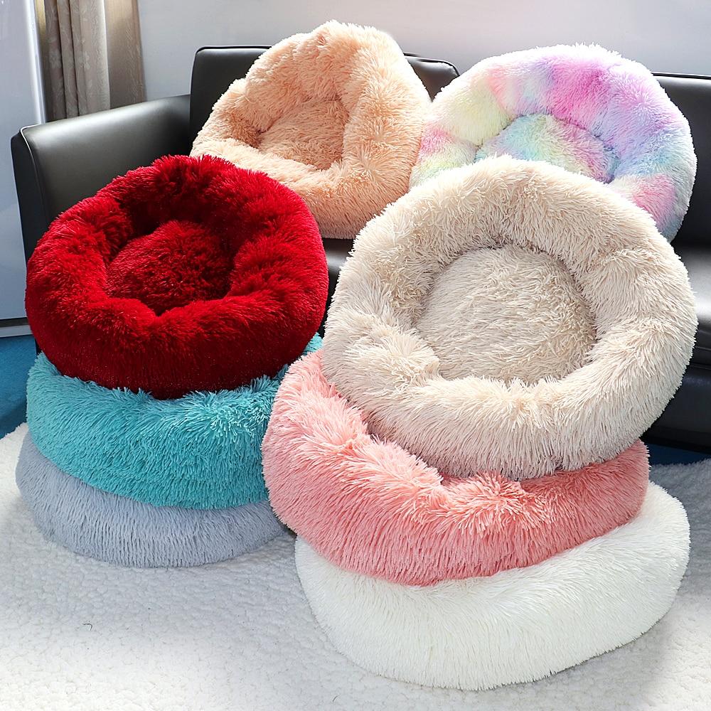 Plush Round Cat Bed