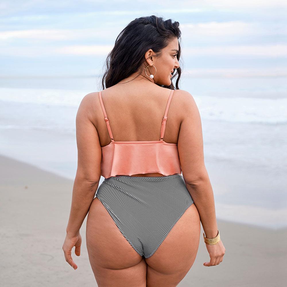 Plus Size Tank High Waist Bikini Set