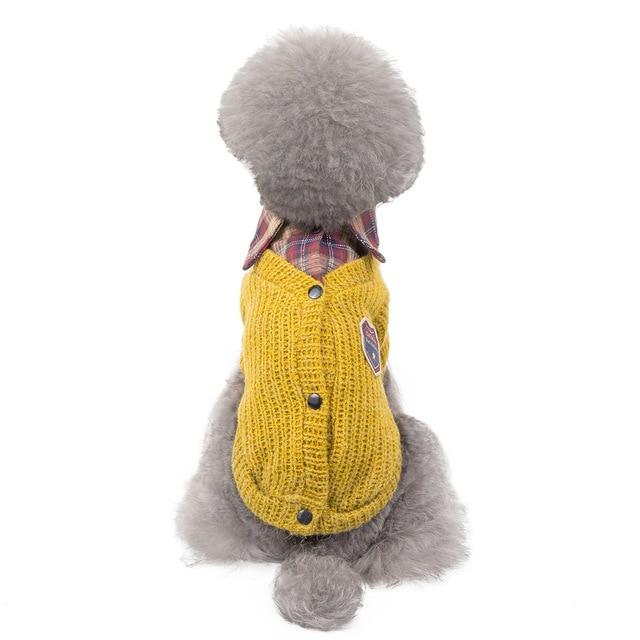 Knitted Plaid Dog Wear