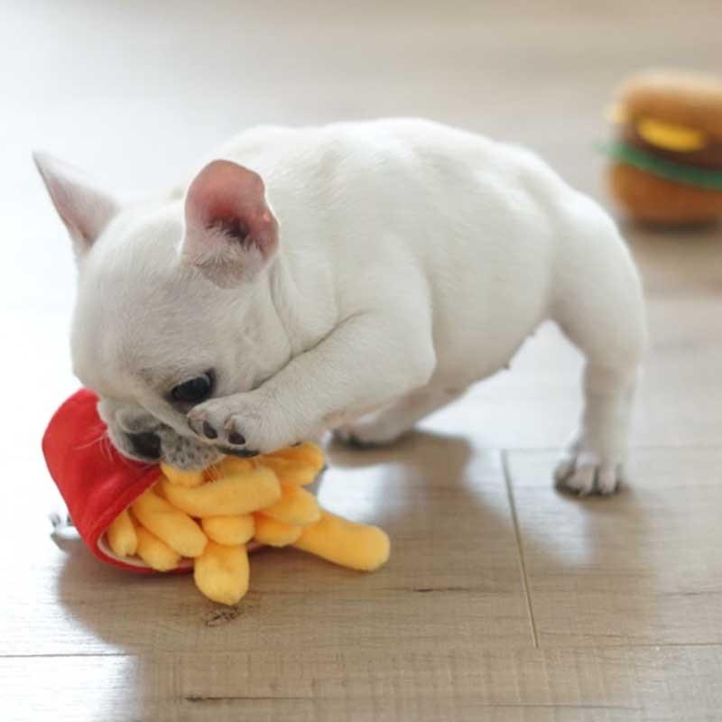 Hamburger Plush Dog Toy