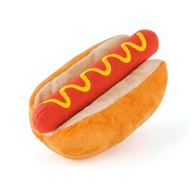 Hamburger Plush Dog Toy