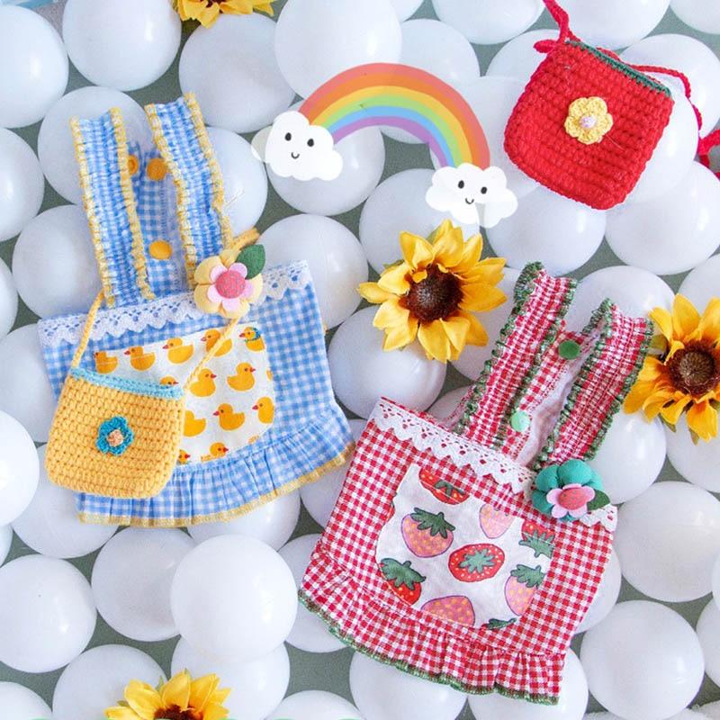 Cute Summer Plaid Dog Cloth