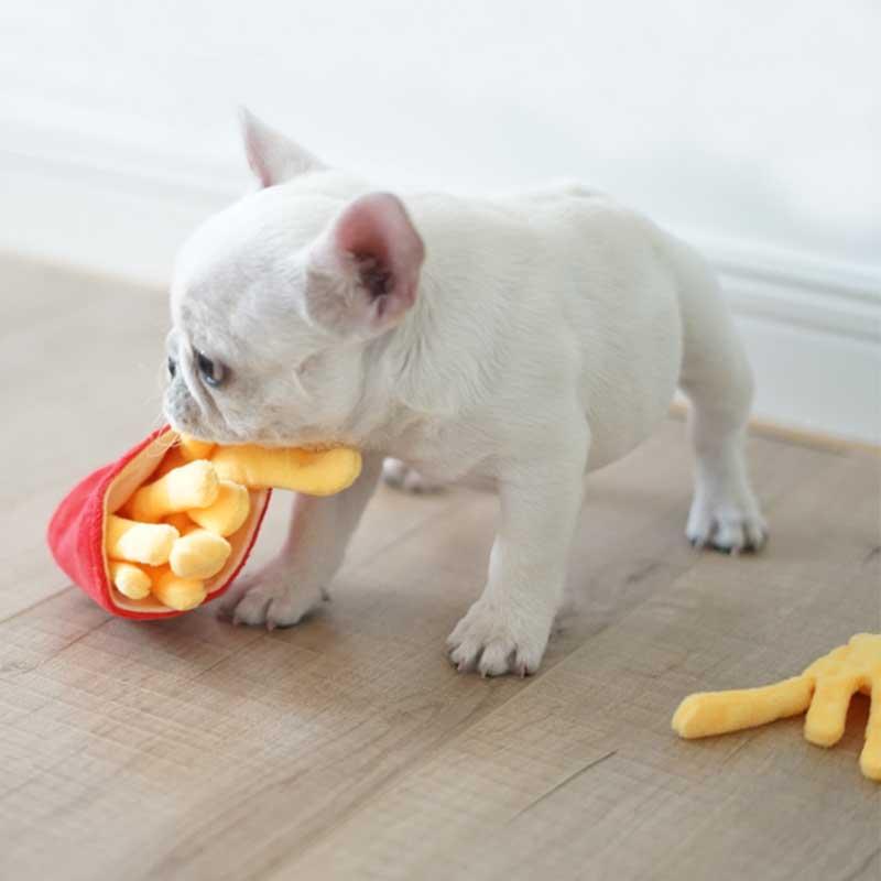 Hamburger Plush Dog Toy