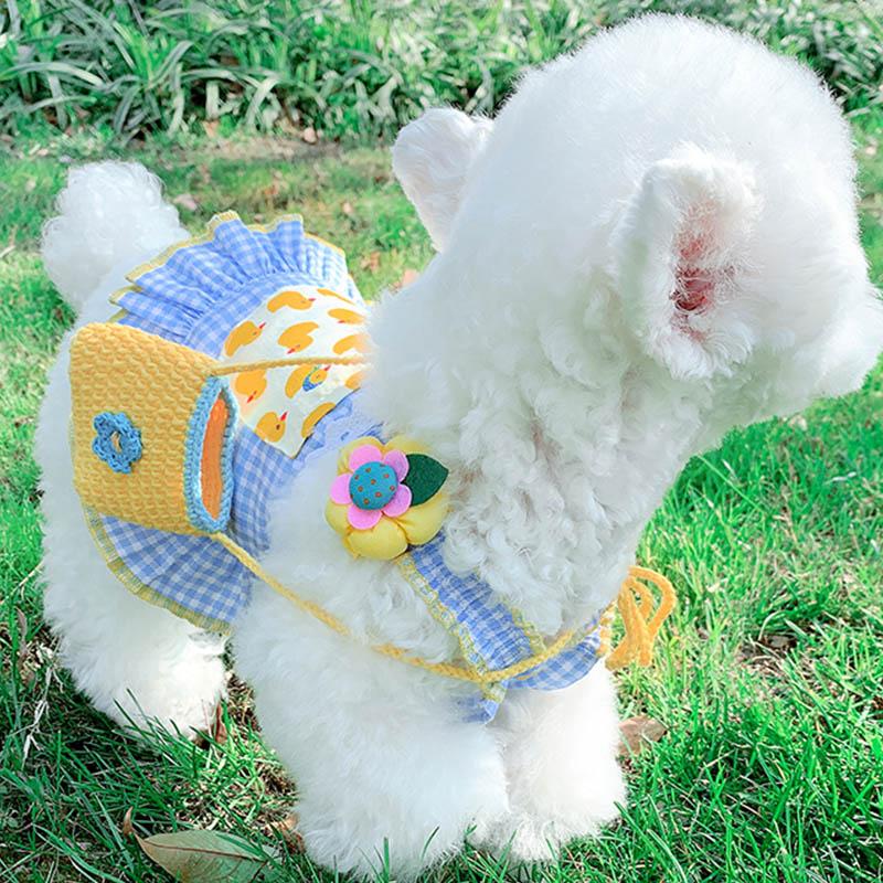 Cute Summer Plaid Dog Cloth
