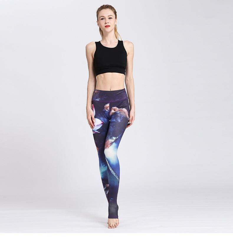Flower High Waist Yoga Pants