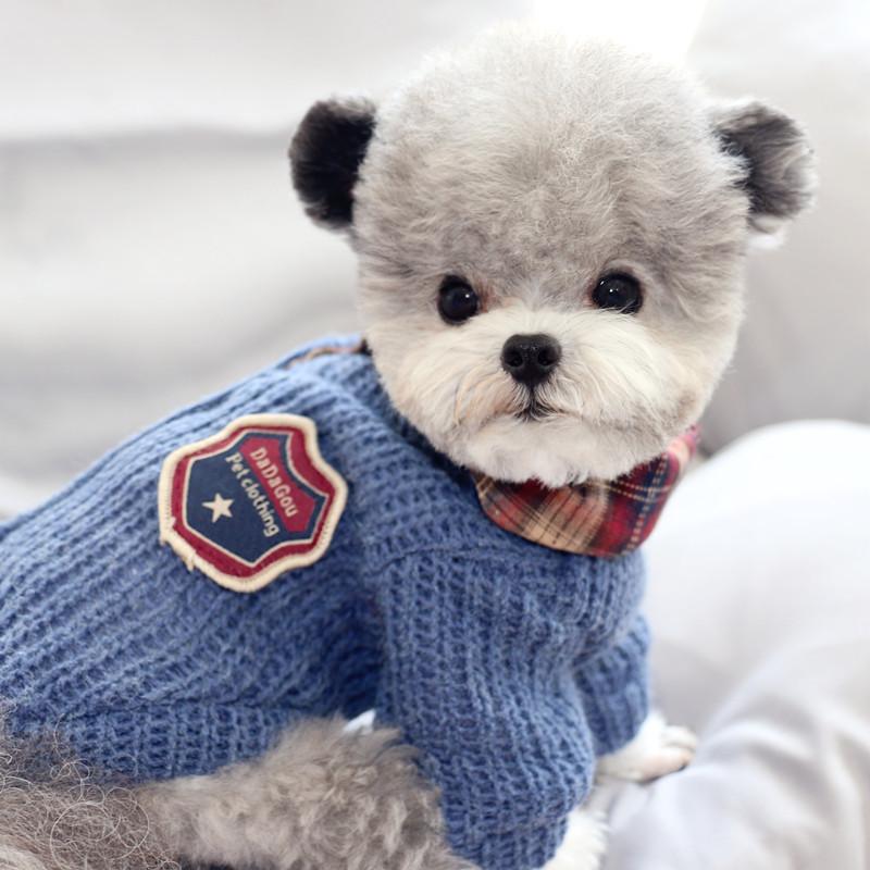 Knitted Plaid Dog Wear